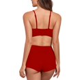 thumbnail image 3 of Women‘s High Waisted Bikini Swimwear Two Piece Swimsuit Drawstring Bathing Suit, 3 of 4