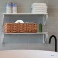 thumbnail image 6 of 3-Section Wicker Baskets for Shelves, Hand-Woven Water Hyacinth Wicker Storage Basket, Toilet Paper Basket for Toilet Tank Top, Baskets for Organizing Bathroom Kitchen 5.3*14.4*4.3inch, 6 of 8