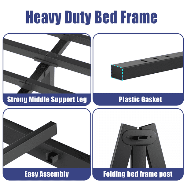 COMASACH 14 inch Full Bed Frame, Easy Assembly, No Box