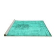 thumbnail image 2 of Ahgly Company Machine Washable Indoor Round Persian Turquoise Blue Traditional Area Rugs, 3' Round, 2 of 4
