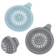 thumbnail image 1 of 2 piezas de atrapapelos de silicona para ducha con ventosa, filtro de fregadero, protección de drenaje, filtro de cabello universal para baño, bañera, cocina (azul + gris), 1 of 4