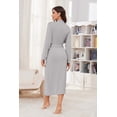 thumbnail image 2 of U2SKIIN Womens Robes, Lightweight Full Length Bathrobe Soft Spa Knit Casual Sleepwear,(Light Grey,2XL), 2 of 5