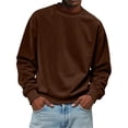 thumbnail image 2 of Men's Vintage Wash Suede Round Neck Sweatshirt Loose Fit Casual Top Soft Cozy Pullover, 2 of 5