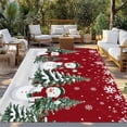 thumbnail image 3 of Outdoor Rug 4x6 ft Red Snowman Christmas Waterproof Outdoor Patio Rug Mat Non Slip Outside Area Rugs Carpet for RV,Camping,Porch,Deck,Pool,Balconybackyard,White Snowflake Xmas Tree, 3 of 9