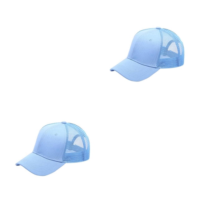 Jumpingount Gorra de béisbol con cola de caballo ajustable para mujer Azul claro 2piezas Jumpingount CBP032147