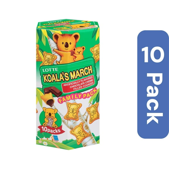 Lotte Chocolate Koala Cookies 6.89 oz (Pack Of 10)