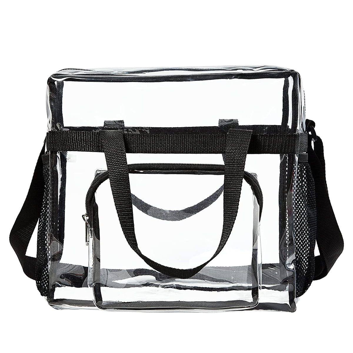 Large Capacity Clear Tote Bag with Handle and Adjustable Strap Durable
