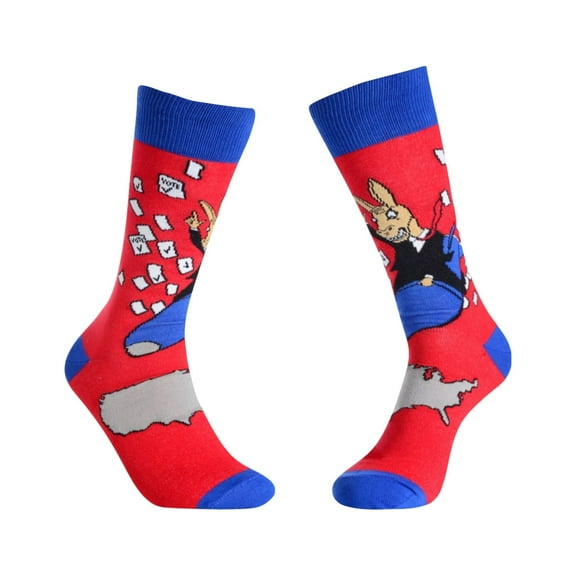 Political Humor Socks - Vote or Suffer the Consequences from the Sock Panda Style: Donkey