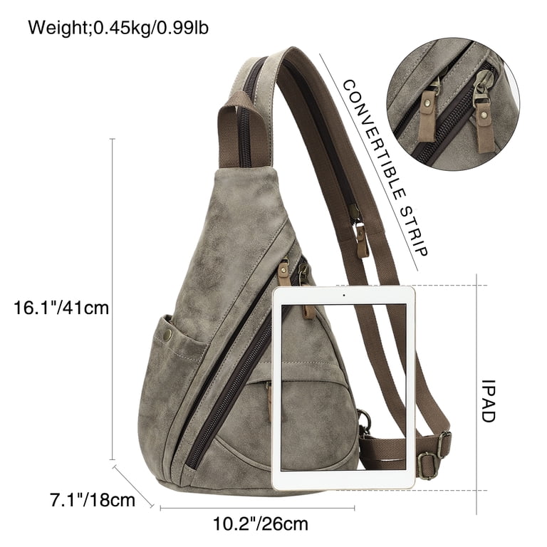 PU Leather Sling Bag Crossbody Backpack Casual Daypack Amazon.com | KL928 PU Leather Sling Bag - Small Crossbody  main image 4