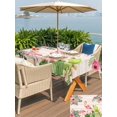 thumbnail image 5 of Outdoor Tablecloth with Umbrella Hole for Patio/Picnic/Party/Camping, Pink Flamingos Waterproof Table Cloth Rectangle Table Cover Washable, Summer Tropical Flowers Cactus Wooden (60"x 102"), 5 of 8