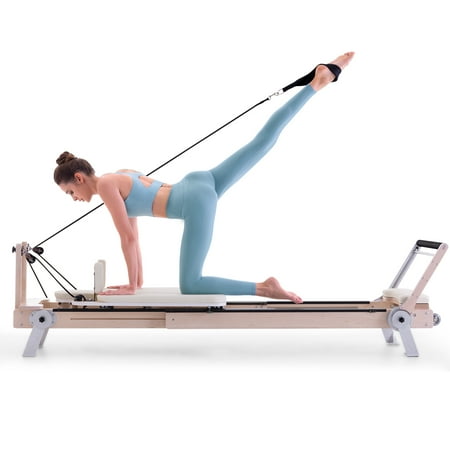 ARKANTOS Pilates Reformer Grade Pilates Machine Bundle with Reformer Box, Trampoline