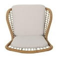 thumbnail image 6 of Noble House Pabrico Outdoor Metal and Wicker Club Chair - Brown/Beige (Set of 2), 6 of 11