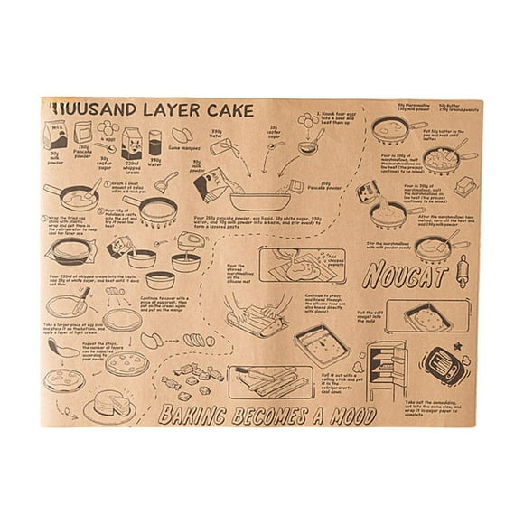 Sandwich Wrapping Paper 50 Sandwich Wrapping Paper, Coated Paper, Oil Absorbing Paper, Household Sandwich Burger Paper, Rectangular Disposable Pad Paper Wrapping Paper Sheets