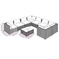 thumbnail image 2 of vidaXL 9 Piece Patio Lounge Set with Cushions Poly Rattan Brown, 2 of 12