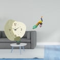thumbnail image 2 of Escultura de reloj de pared de dibujos animados silenciosos, decoración sencilla para habitación, figura de , reloj colgante, adorno, 2 of 8