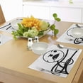 thumbnail image 4 of Ambesonne Humor Place Mats Set of 4, Grumpy Forever Alone Guy, Standard Size, Black and White, 4 of 6