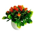 thumbnail image 2 of Artificial Flowers In Pot Decor Flower Arrangements 21 Head Plants Flowers Bouquets In Pot Table Centerpieces Holiday Dinning Coffee Room Table Kitchen Decoration, 2 of 5