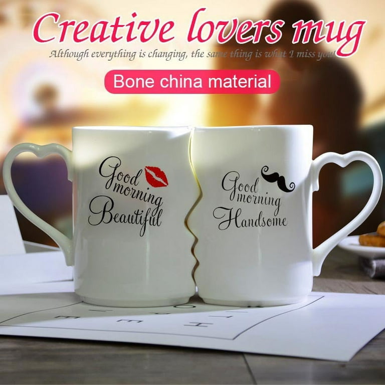 DOWAN Coffee Mugs, 15 oz Ceramic Coffee Mugs with Insulated Cork Bottom and  Splash Proof Lid, White, Set of 2