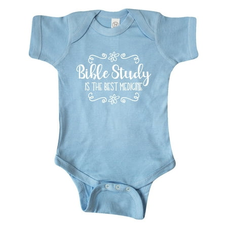 

Inktastic Bible Study Best Medicine WHT Gift Baby Girl Bodysuit