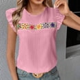 thumbnail image 6 of Bixock Tank Tops for Womens Sleeveless Blouse Hollow Out Spliced Crew Neck Lace Loose Casual Shirts Daily Fashion Top Beach Vacation Summer Clothes, 6 of 6