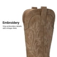 thumbnail image 6 of DREAM PAIRS Women's Western Cowboy Cowgirl Boots Square Toe Embroidery Mid Calf Booties, 6 of 8