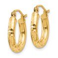 thumbnail image 2 of 14k Yellow Gold 3mm Round Hoop Earrings, 2 of 7