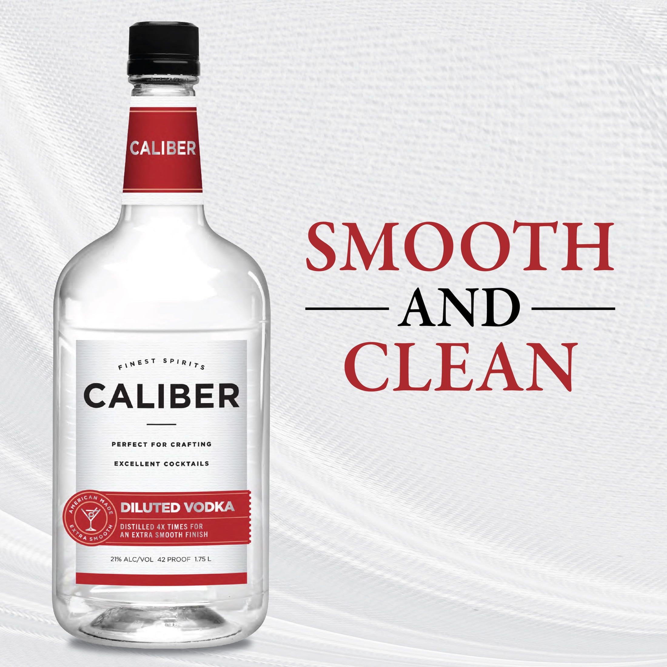 Caliber Vodka, 1.75L Bottle of Vodka, 42 Proof