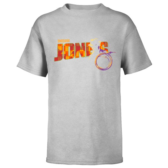 Lucasfilm Indiana Jones and the Dial of Destiny ‘60s Name - Short Sleeve T-Shirt for Kids - Customized-Athletic Heather