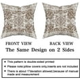 thumbnail image 4 of Brown Gray Ethnic Boho Throw Pillow Covers 16X16 Inch Set of 2 Bohemian Carpet Pattern Vintage Pillow Cases Grey Floral Pillow Cover Farmhouse Home Decor for Sofa Couch Porch Outdoor, 4 of 6