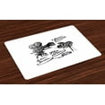 thumbnail image 1 of Ambesonne Movie Theater Place Mats Set of 4, Old Equipment, Standard Size, Black White, 1 of 4