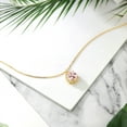thumbnail image 4 of Gem Stone King 4.46 Ct Cushion Peach Simulated Morganite 18K Yellow Gold Plated Silver Pendant, 4 of 4