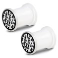 thumbnail image 1 of Glow in the Dark Soft Silicone Crossbones Skull Saddle Ear Plugs, Pair, 1 of 2