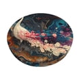 thumbnail image 1 of Disketp Abstract Peacock Painting Funda Redonda para Taburete, Funda de Cojín para Silla de Bar Suave y Elástica-12 inch, 1 of 7