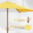 thumbnail image 4 of Autlaycil 5 Pcs Patio Outdoor Furniture Sets Contains 2 Textilene Fabric Rocking Bistro Chairs, a Table, a 7.5 ft Multicolour Patio Umbrella and a Umbrella Base, Yellow/White, 4 of 6