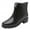 Black, variant on jovati Punk Style Ankle Rain Boots Women Non-Slip Rain Boots Outdoor Rubber Water Shoes