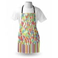 thumbnail image 3 of Geometric Apron Psychedelic Backdrop with Fractal Gradient Dimensional Abstract Motif, Unisex Kitchen Bib Apron with Adjustable Neck for Cooking Baking Gardening, Dried Rose Apple Green, by Ambesonne, 3 of 3