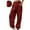 Wine, variant on cocolona Baggy Sweatpants Womens Stretchy Comfy Joggers Fashion Solid Color Trousers Running Fitness Sports Pants