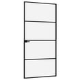 thumbnail image 4 of vidaXL Interior Door Black 36.6"x79.3" Tempered Glass&Aluminum Slim, 4 of 7