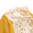 thumbnail image 3 of Little Girls Yellow Solid Colored White Lace Detail Cardigan 4/5, 3 of 7