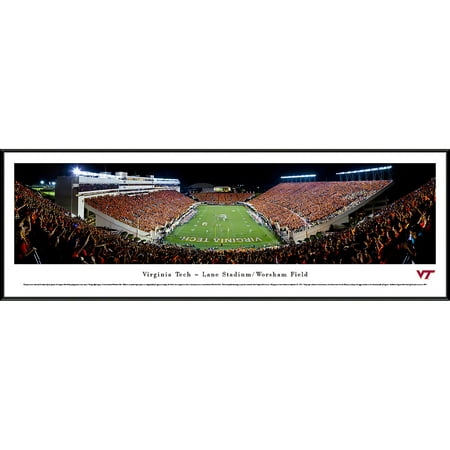 Virginia Tech Hokies Football - End Zone View at Lane Stadium / Worsham Field - Blakeway Panoramas NCAA College Print with Standard (Best Dorms At Virginia Tech)
