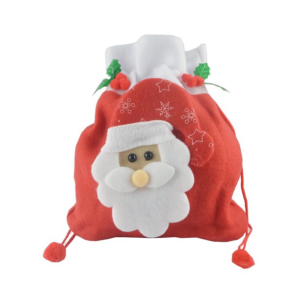 Bewildely Bolsas con cordón de Navidad de dibujos animados, embalaje de regalo, muñeco de nieve de Navidad, decoración tridimensional, bolsa de Kits de decoración para fiestas Papá Noel Bewildely HA068770-03