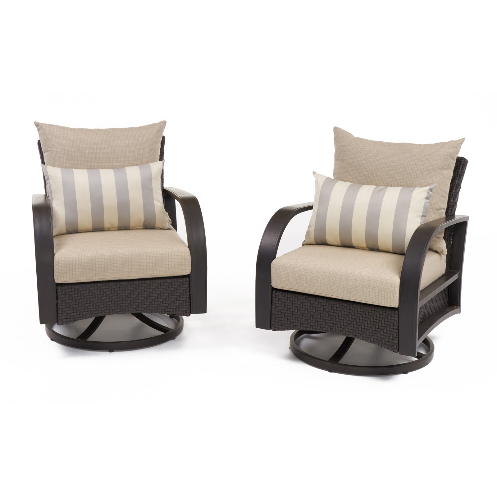 RST Brands Barcelo Swivel Patio Club Chair Set of 2