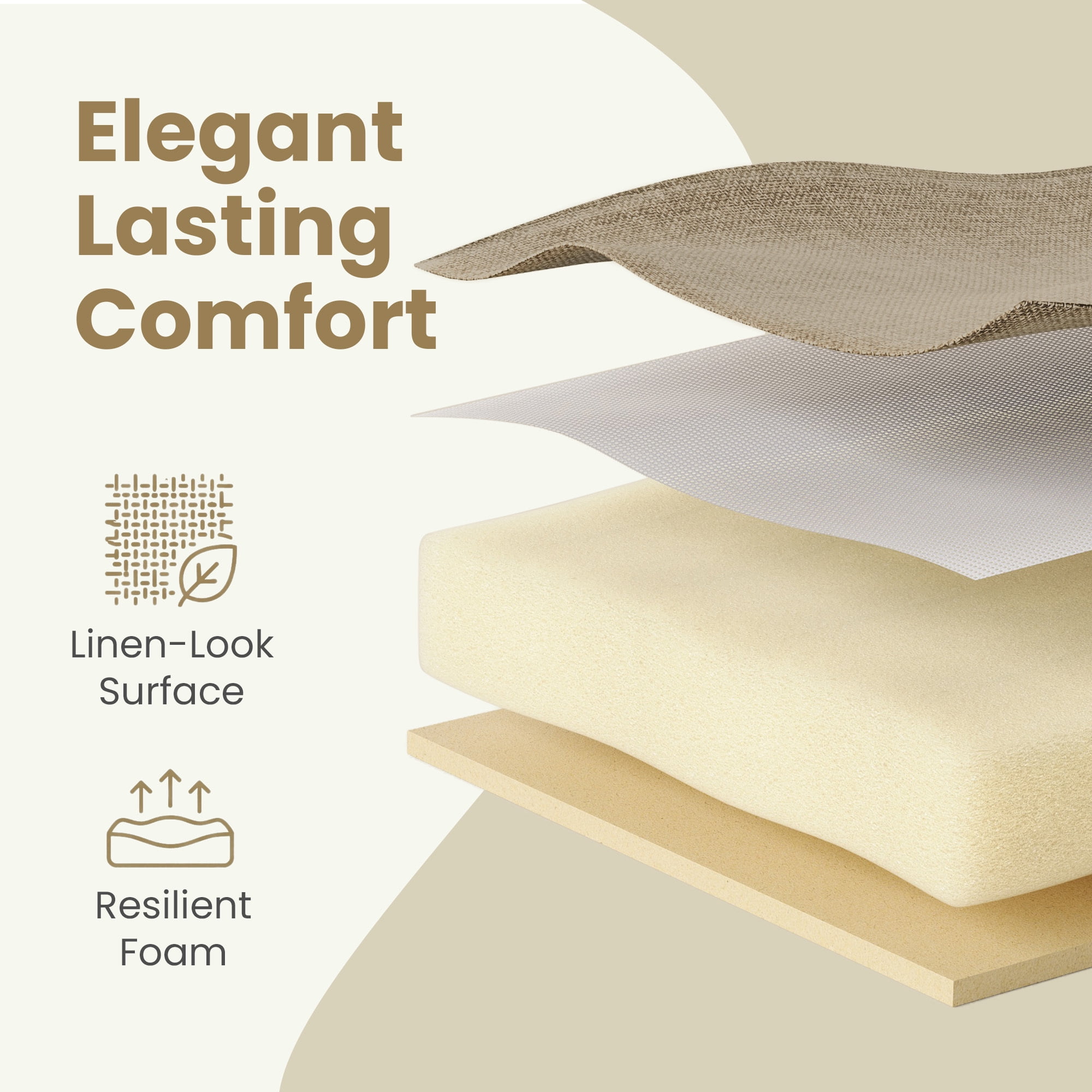 Ledrem Large Folding Storage Ottoman Bench with Footrest, Camel Brown