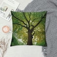 thumbnail image 2 of Shiartex  Forest Throw Pillow Cushion Cover, Body of a Tree Evergreen in The Nature Habitat Morning Time and Summer Season Scenery Print, Decorative Square Pillow Case, Green White, 2 of 5