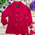 thumbnail image 2 of unik Girl Fleece Coat with Buttons, Fuchsia Size 3, 2 of 3