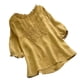 thumbnail image 2 of ICHUANYI Liquidación Camisa delgada informal holgada con mangas abullonadas bordadas dulces y frescas de verano para mujer ICHUANYI WER202308256945, 2 of 8