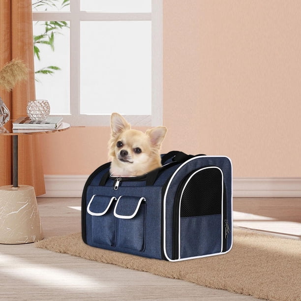 Mochila transportadora de gatos Fernando Bolsa de viaje para mascotas Transpirable Azul