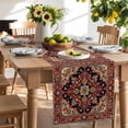 thumbnail image 2 of Table Runner 60 Inches Long for Kitchen Dining, Red Boho Dresser Scarf Farmhouse, Dining Table Decorations for Wedding/Parties, Contemporary Abstract Ethnic Retro Geometric 13 x 60 In, 2 of 9