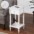 thumbnail image 2 of Pemberly Row One-Drawer Accent Table with Shelf in White Wood Finish, 2 of 8