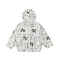 thumbnail image 4 of Kids Sun Protection Zip Hoodie Lightweight Long Sleeve Rash Guard with Hood Swim Cover Up Light Gray 9 Years-10 Years, 4 of 4